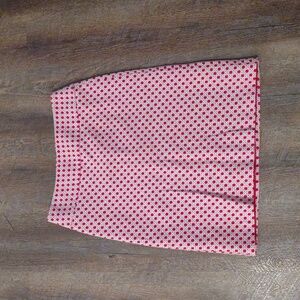 Talbots women's 6‎ red white A line skirt lined